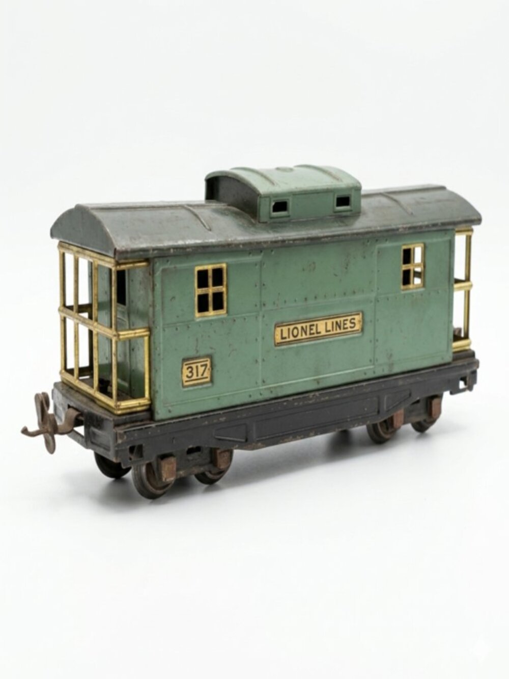 Pre-WWII 1950s Lionel Green Caboose #817 Metal Train Car railroad